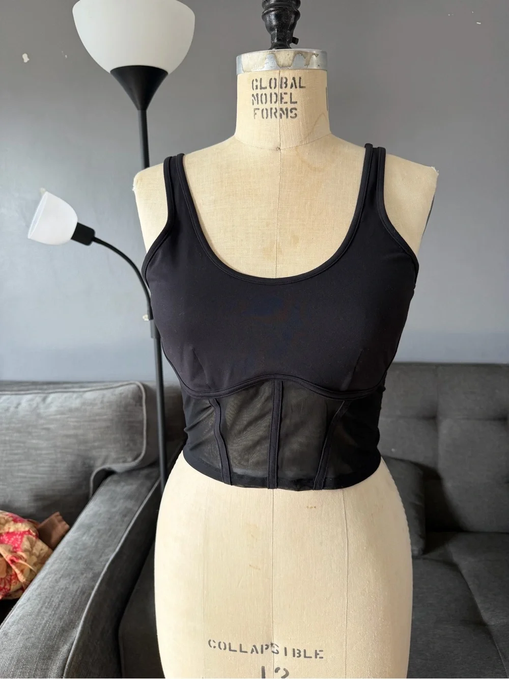 Alo Yoga Airbrush Mesh Corset Tank Size Unknown